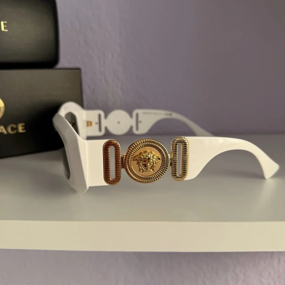 New! Versace White Sunglasses Mod.4425U 314/87, Authentic